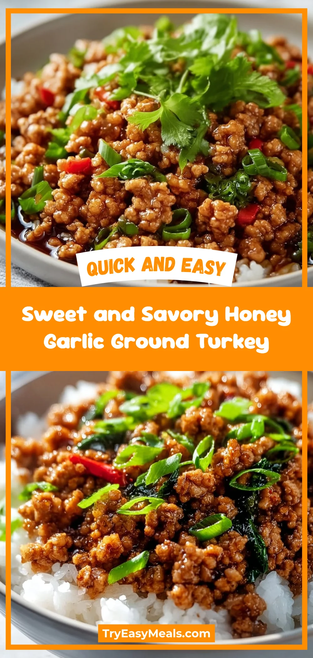 Sweet and Savory Honey Garlic Ground Turkey