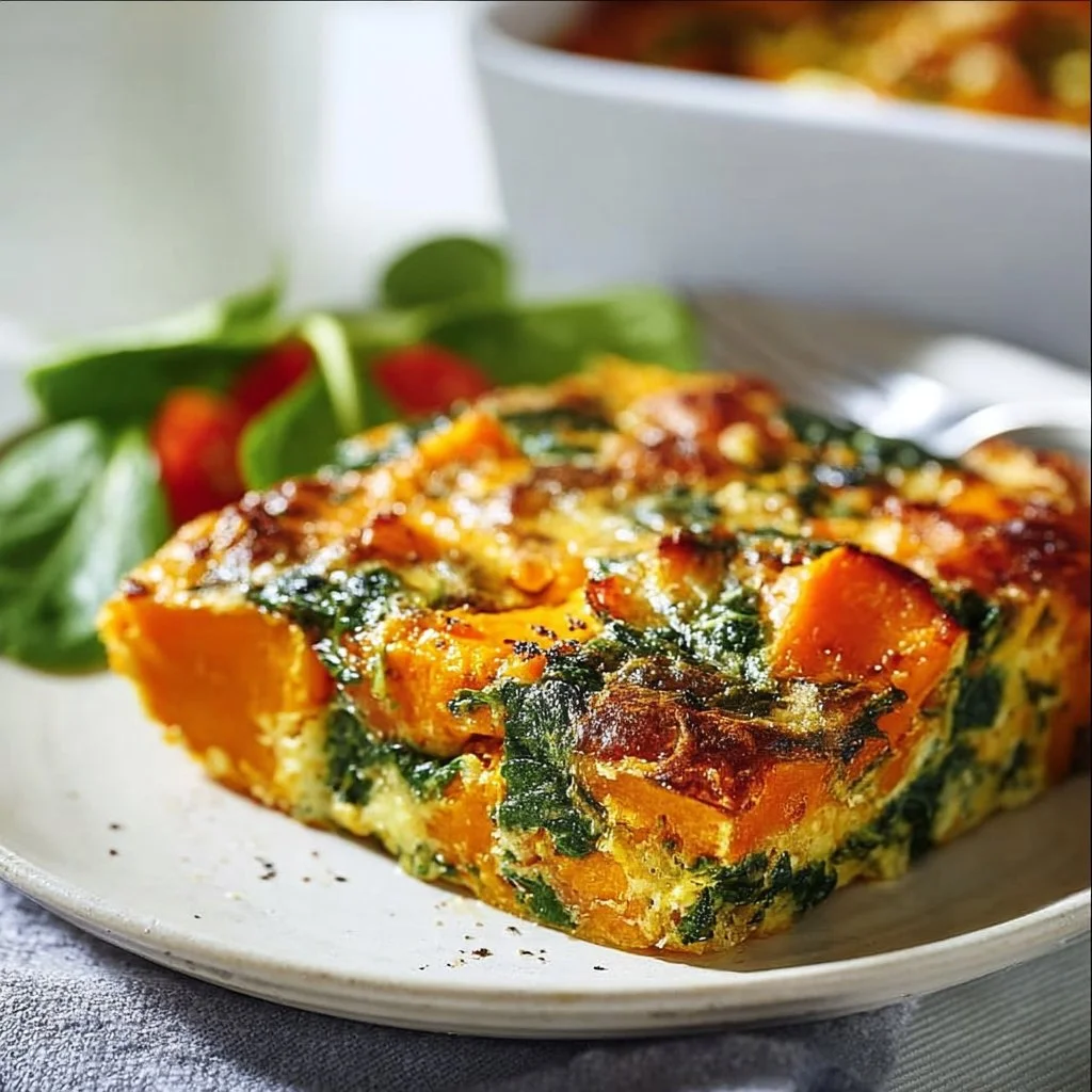 Healthy & Easy Sweet Potato Spinach Bake Recipe