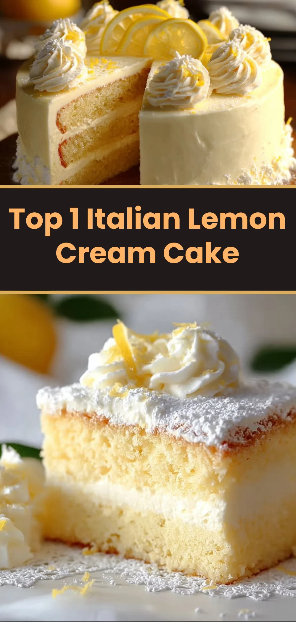 Top 1 Italian Lemon Cream Cake