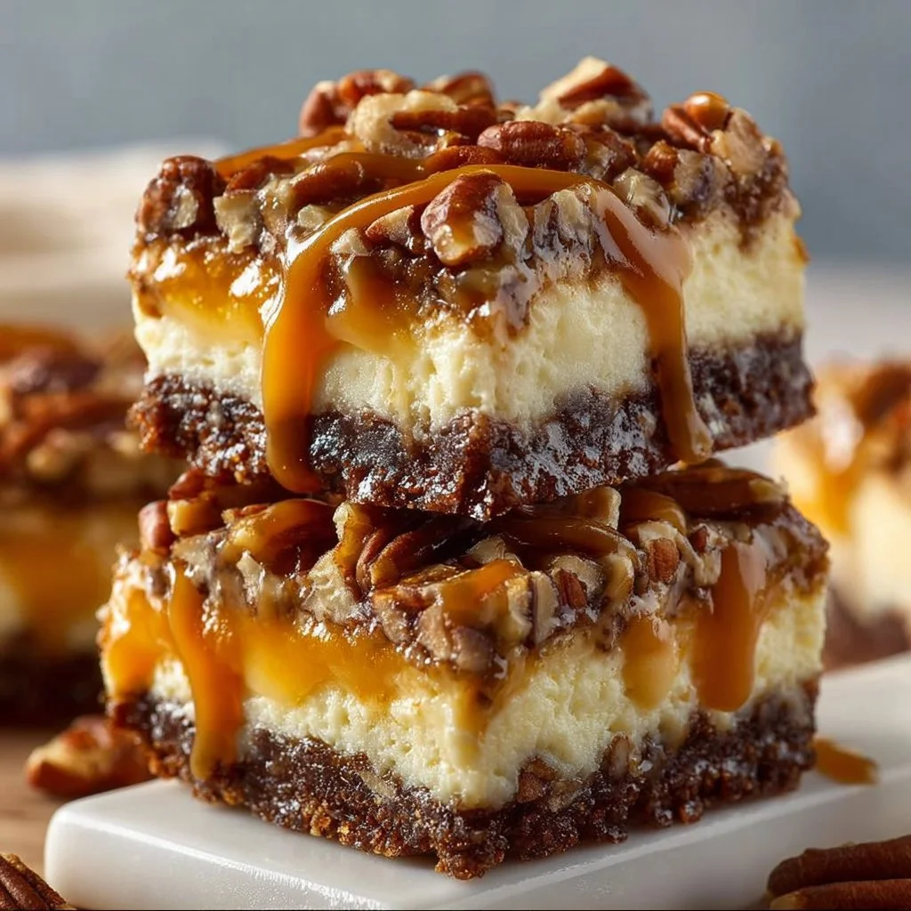Turtle Cheesecake Bars