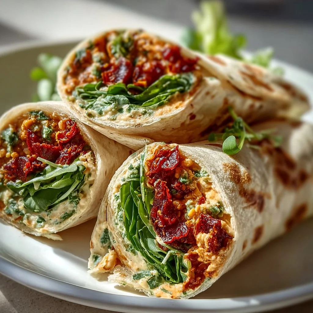 Vegan Creamy Sun-Dried Tomato Wraps