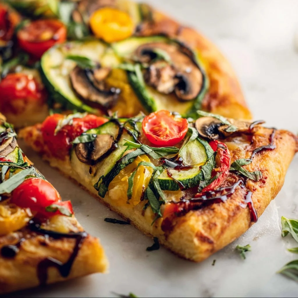 Vegan Earthy Vegetable Pizza