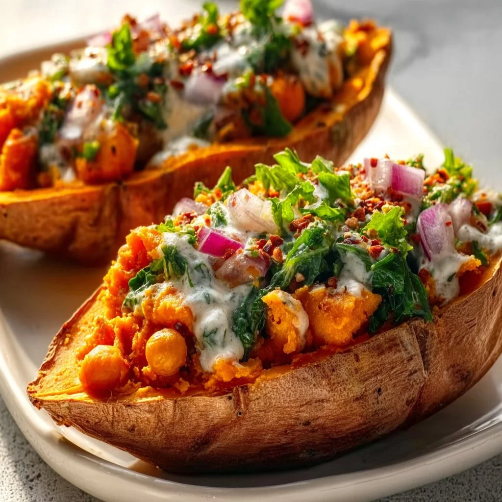 Vegan Stuffed Sweet Potatoes: Wholesome Easy Dinner Delight