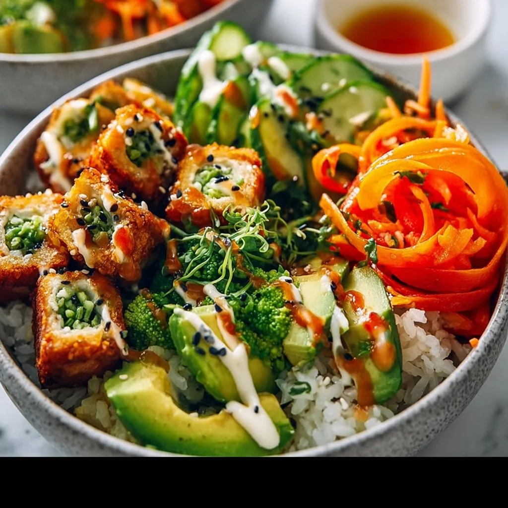 Vegetarian Crunchy Roll Bowls