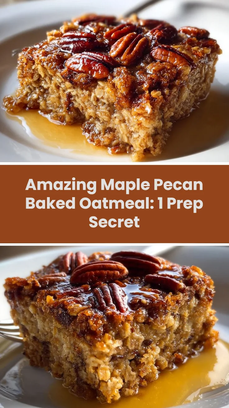 Amazing Maple Pecan Baked Oatmeal: 1 Prep Secret