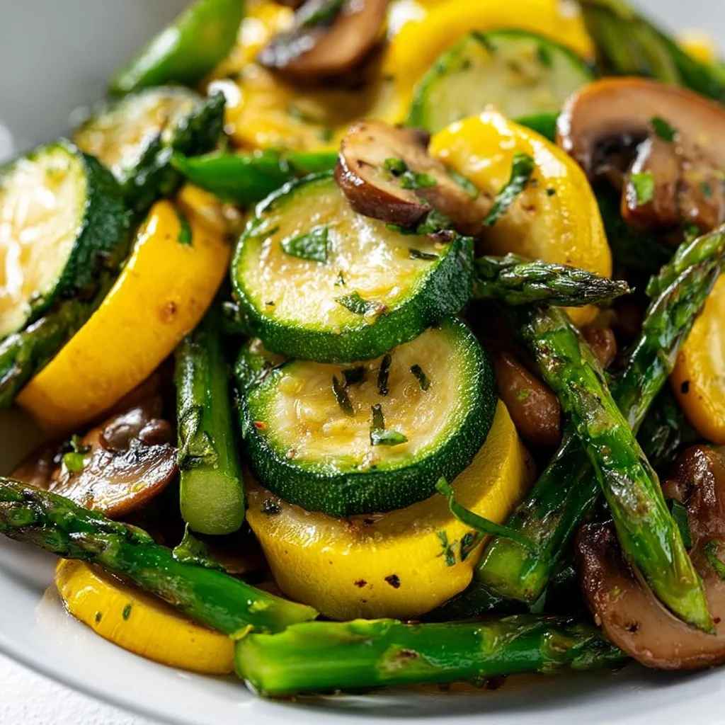 Flavorful Asparagus with Zucchini and Squash