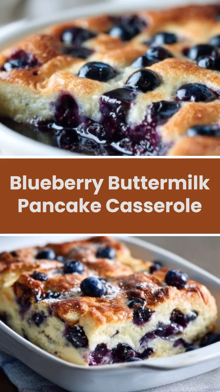 Blueberry Buttermilk Pancake Casserole