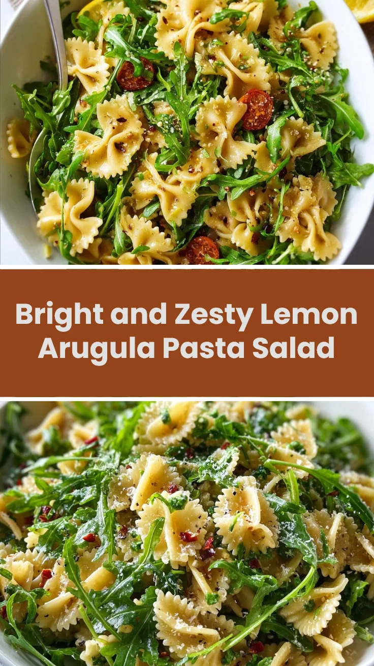Bright and Zesty Lemon Arugula Pasta Salad