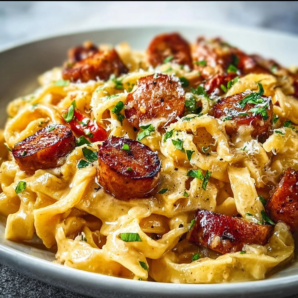 Cajun Smoked Sausage Alfredo Pasta