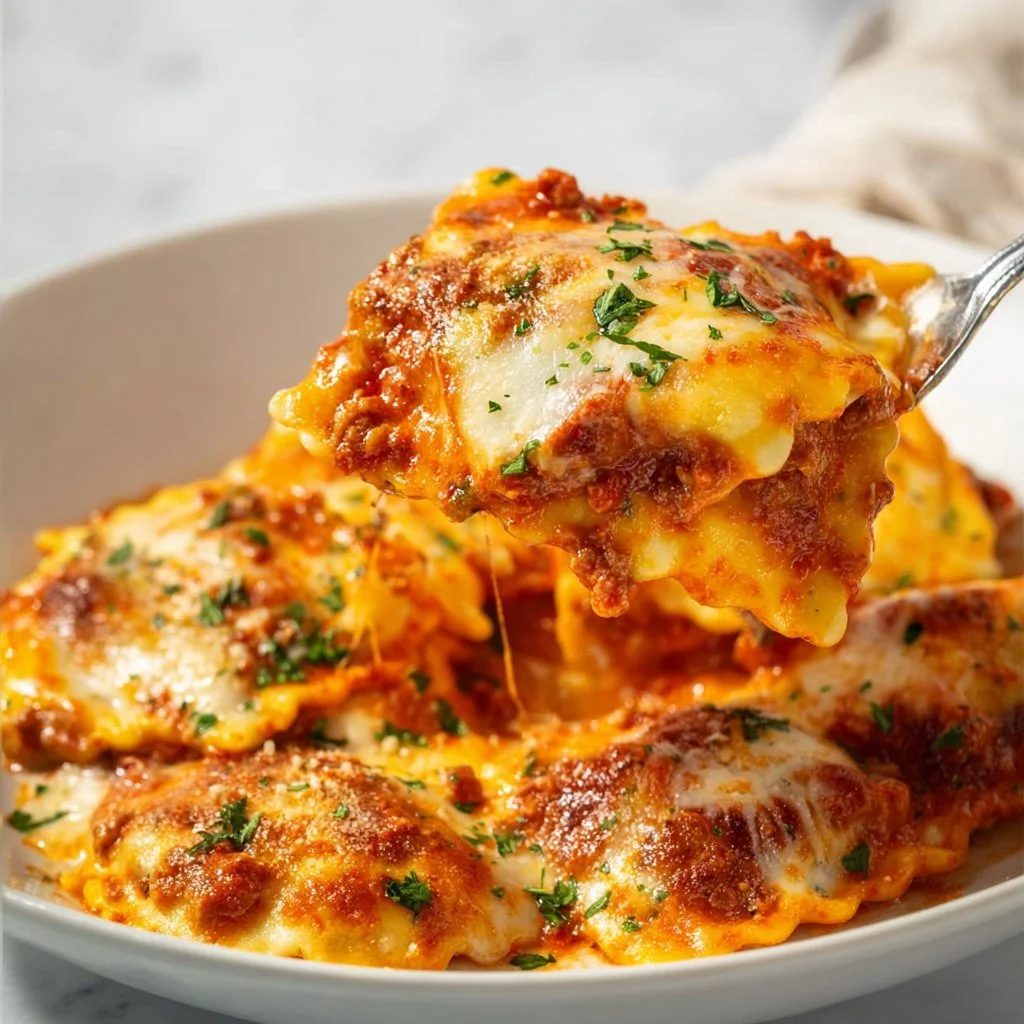 Cheesy Baked Ravioli