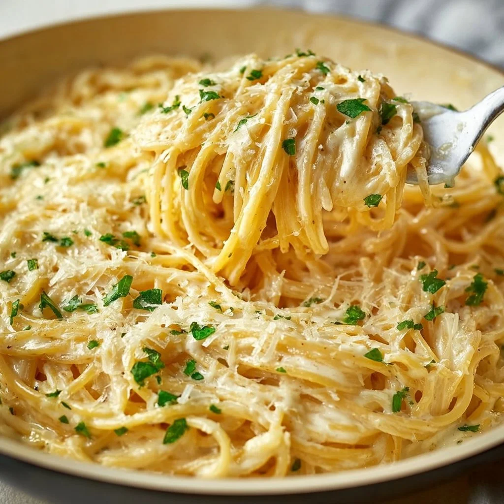 Cheesy Garlic Parmesan Spaghetti