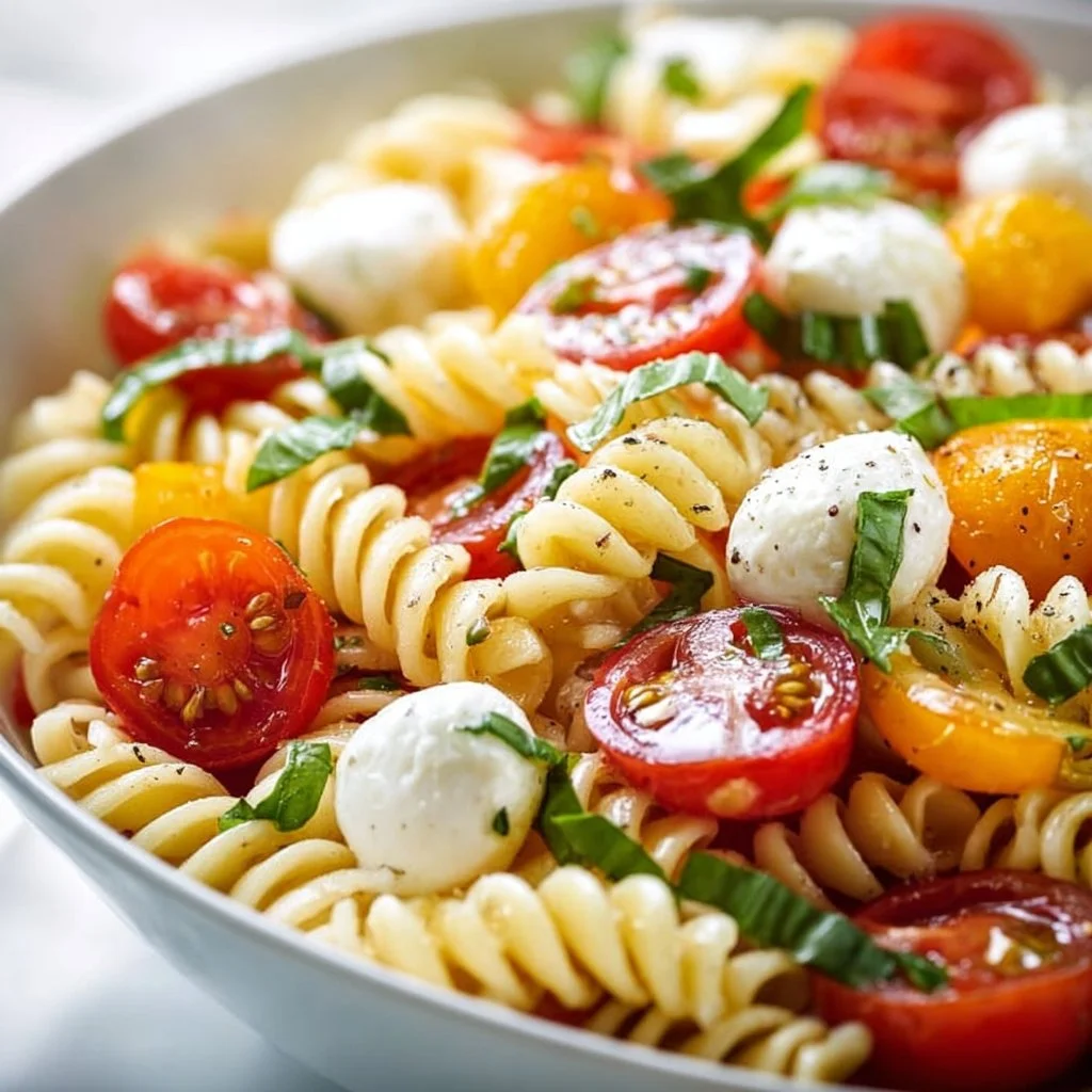 Colorful Caprese Pasta Salad