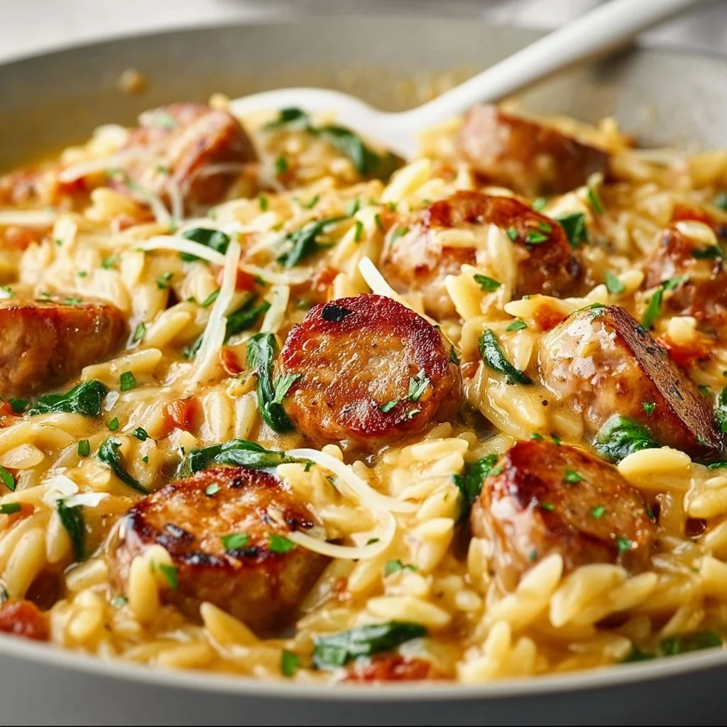 Creamy Chicken Sausage Orzo: A One-Pan Meal