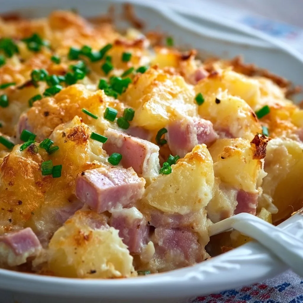 Creamy Leftover Ham Potato Casserole