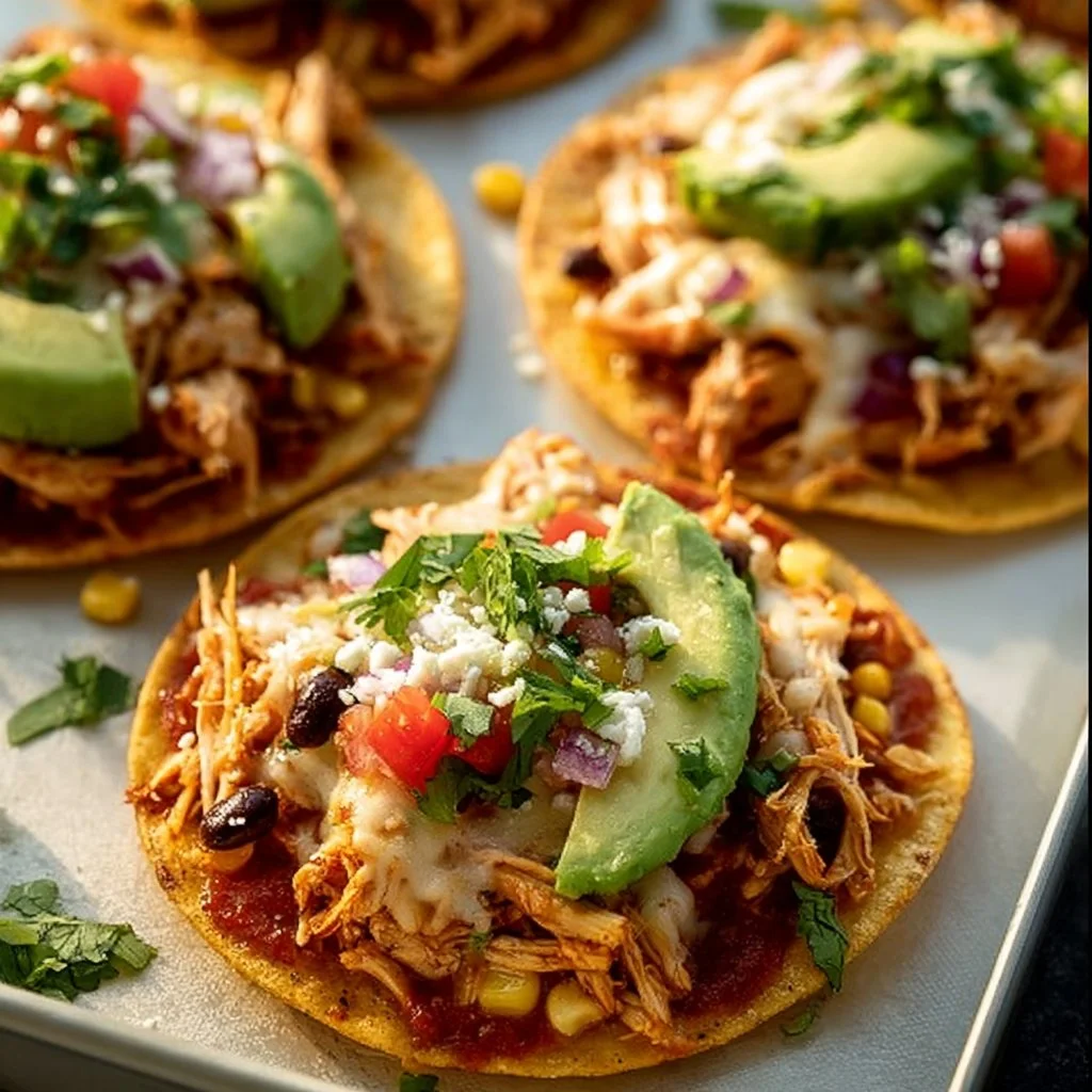 Crispy Rotisserie Chicken Tostadas