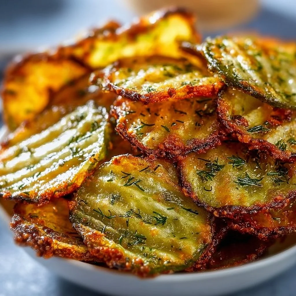 Crispy Spicy Dill Pickle Chips