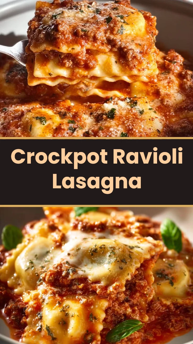 Crockpot Ravioli Lasagna