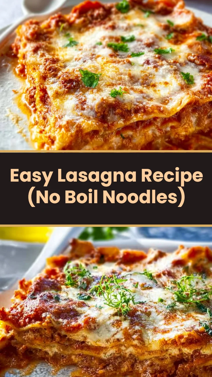 Easy Lasagna Recipe (No Boil Noodles)