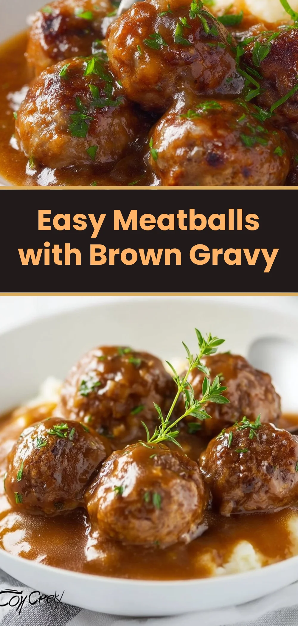 Easy Meatballs with Brown Gravy