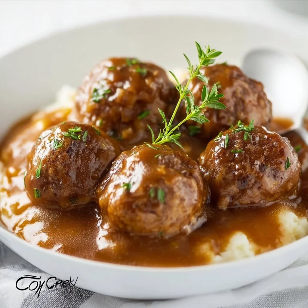 Easy Meatballs with Brown Gravy