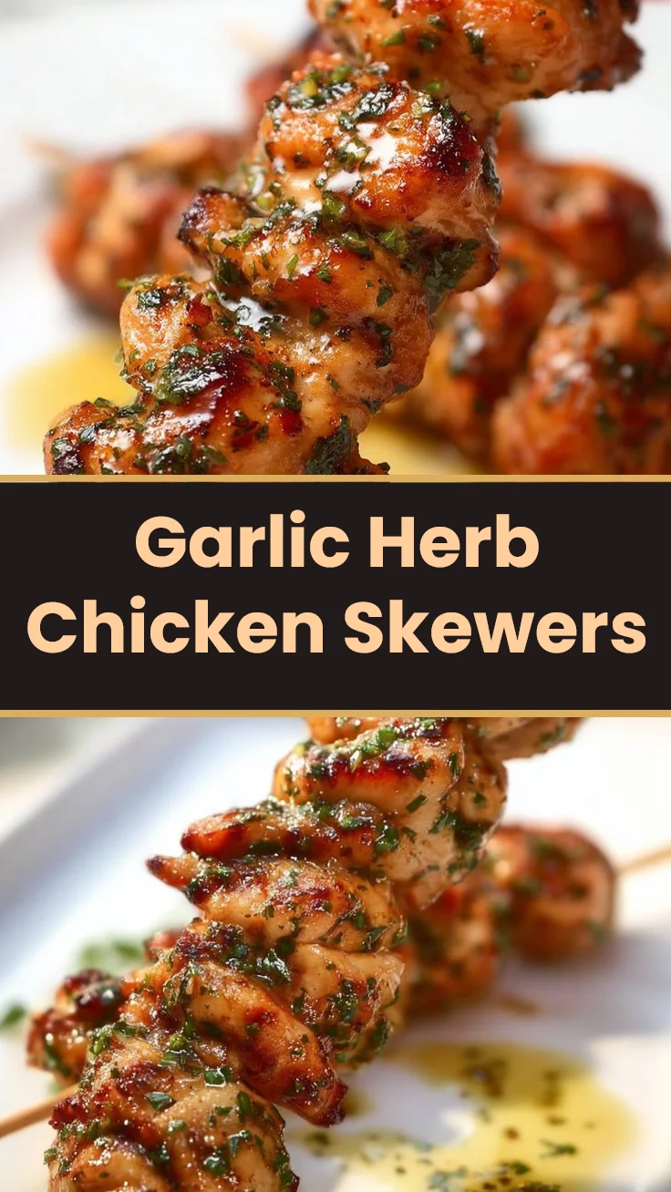 Garlic Herb Chicken Skewers