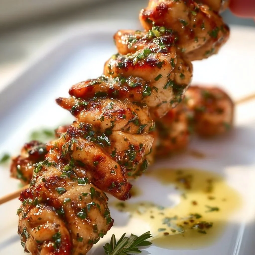 Garlic Herb Chicken Skewers