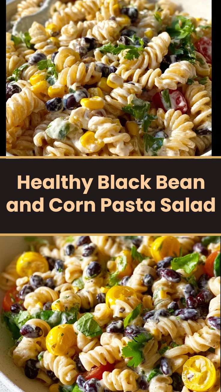 Healthy Black Bean and Corn Pasta Salad