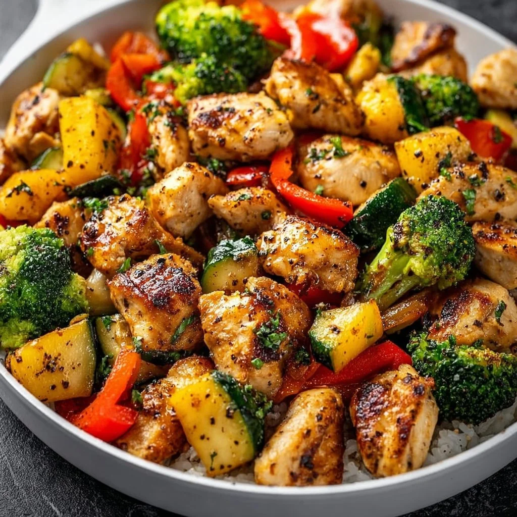 Healthy Chicken and Vegetables Skillet