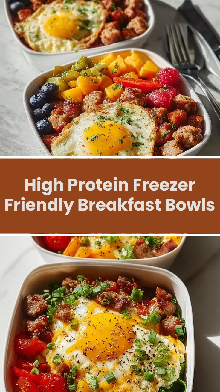 High Protein Freezer Friendly Breakfast Bowls