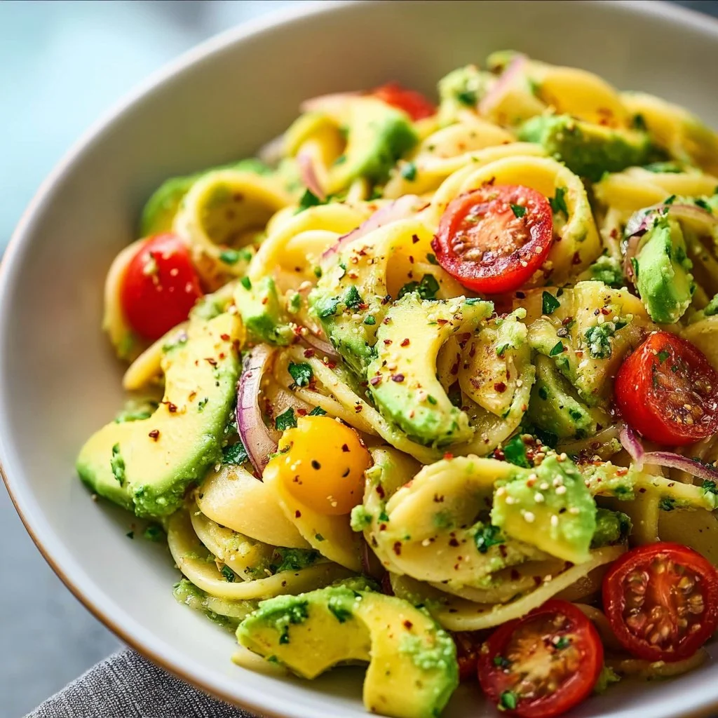High Protein Vegan Avocado Pasta Salad