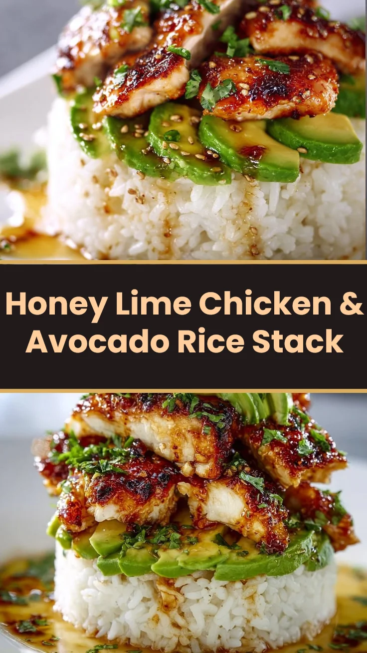 Honey Lime Chicken & Avocado Rice Stack