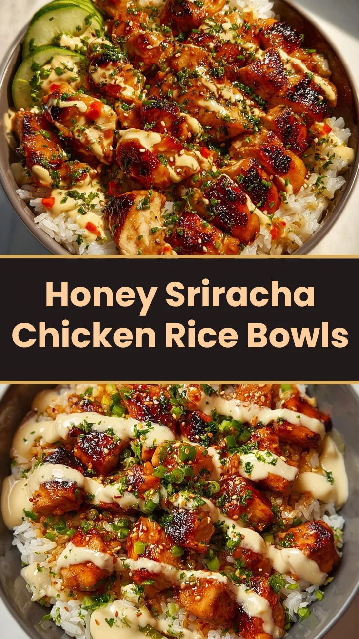 Honey Sriracha Chicken Rice Bowls