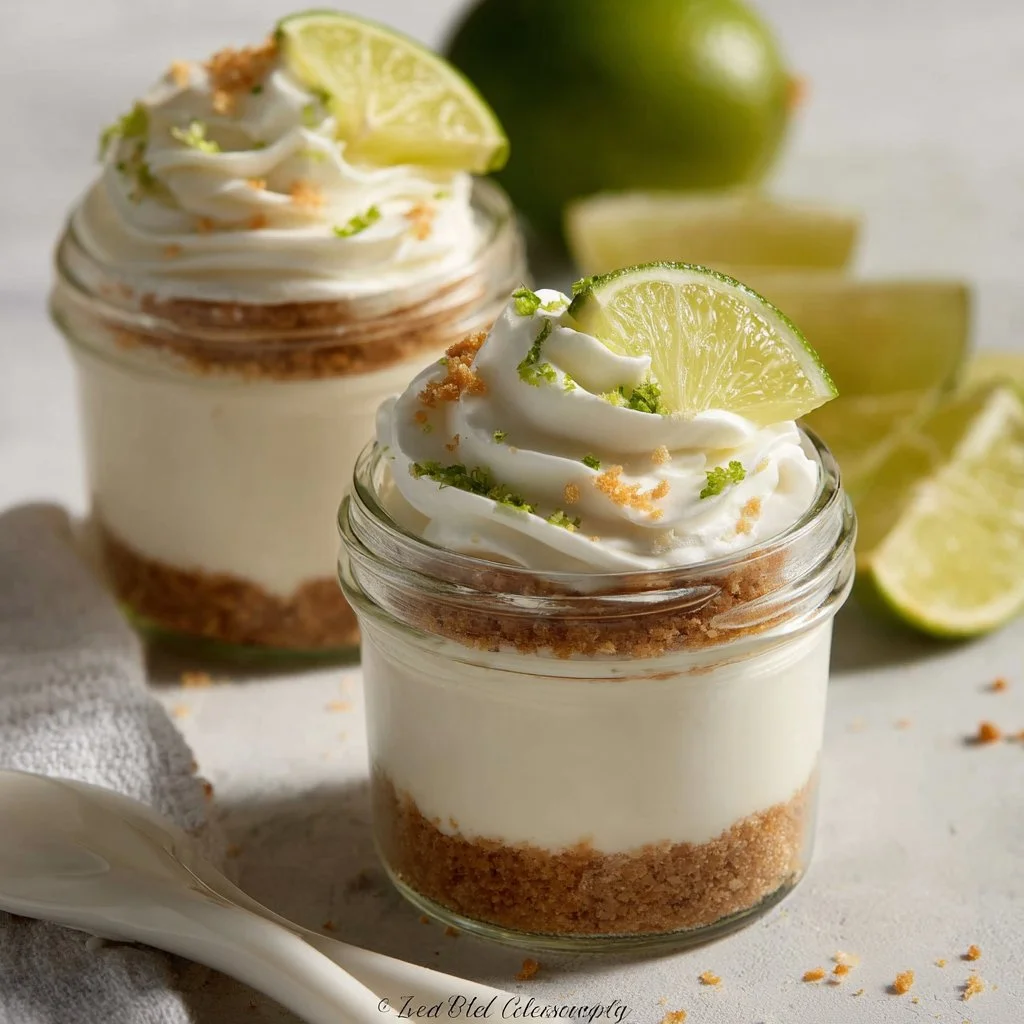 Key Lime Pie Mason Jar Desserts (no bake)