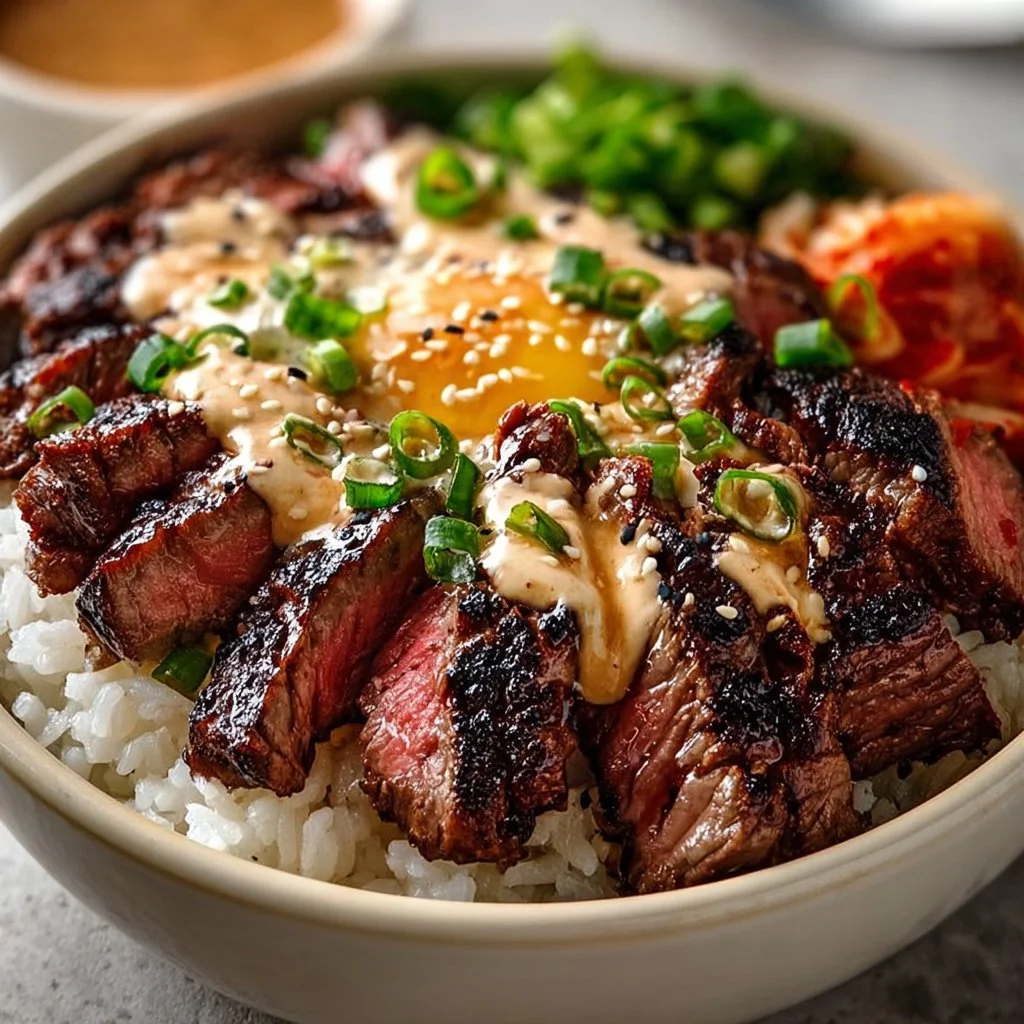 Korean BBQ Steak Rice Bowls