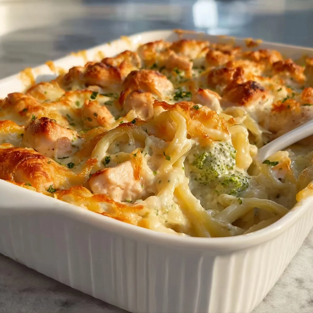 Low Carb Chicken Alfredo Bake