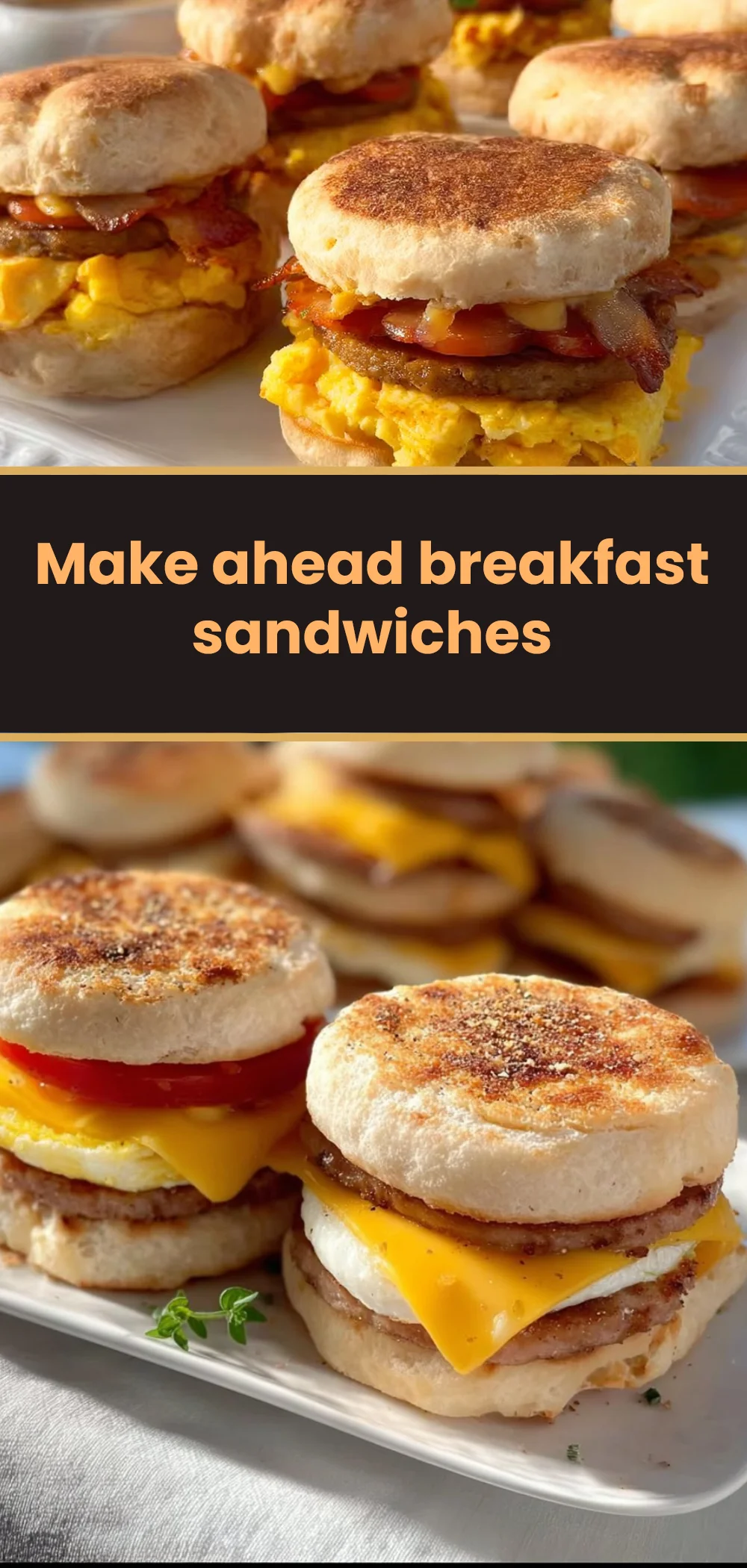 Make ahead breakfast sandwiches