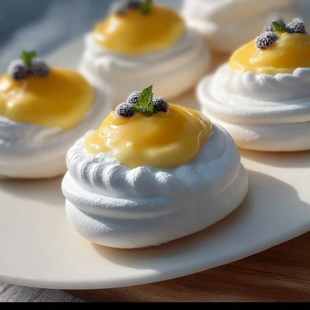 Mini Meringues with Citrus Curd