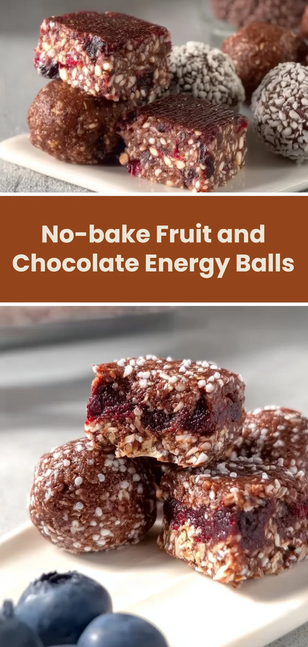 No-bake Fruit and Chocolate Energy Balls