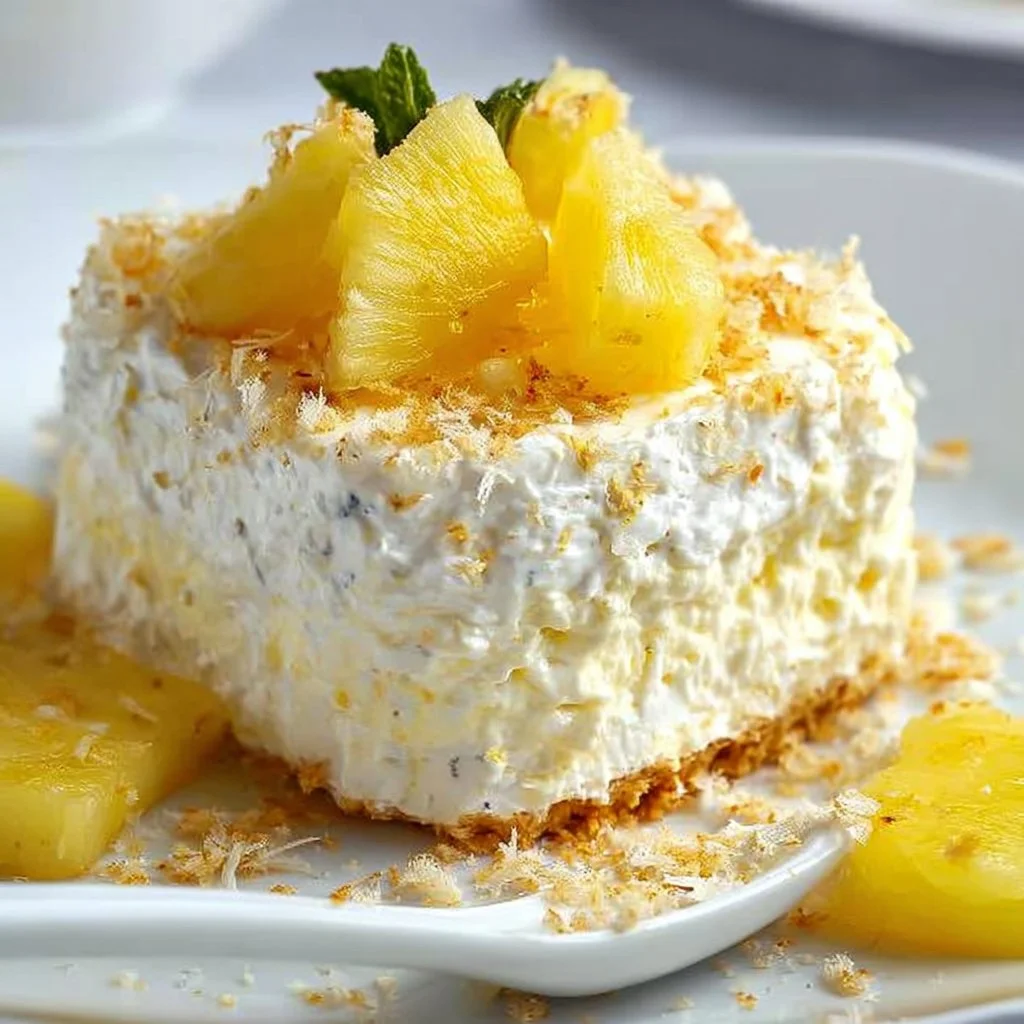 No Bake Pineapple Cream Dessert