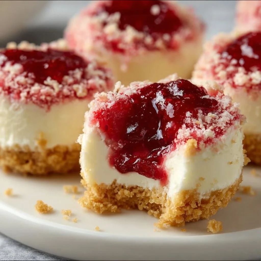 No-Bake Strawberry Crunch Cheesecake Bites