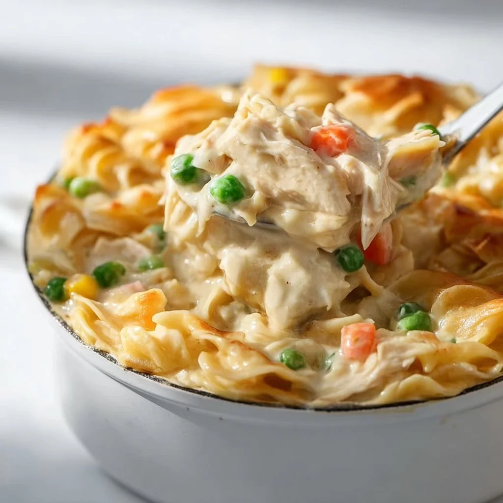Noodle Chicken Pot Pie Casserole