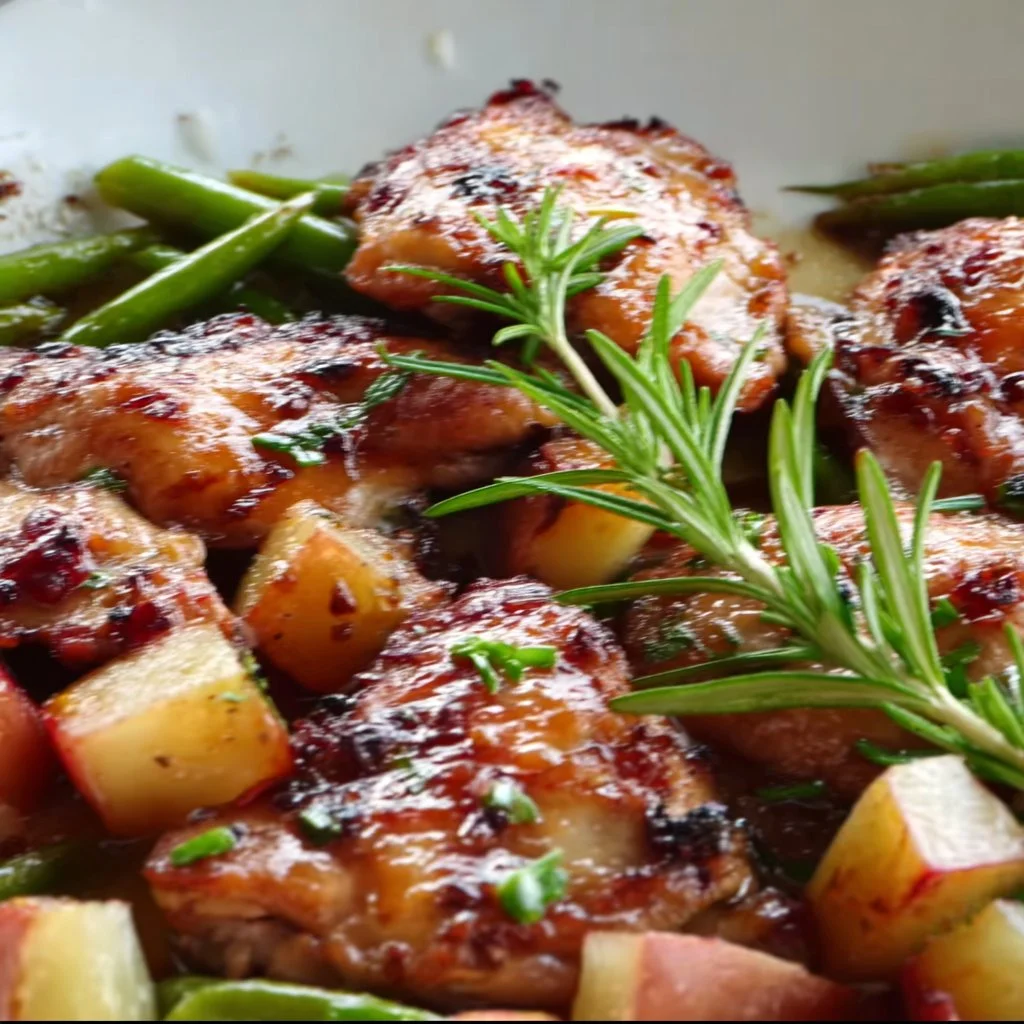 One Pan Honey Garlic Chicken Dinner