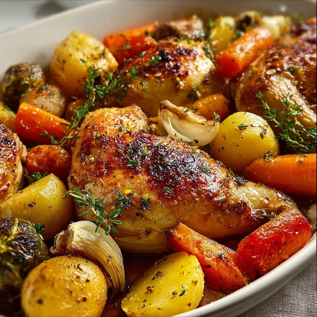 One-Pan Roasted Chicken and Veggies