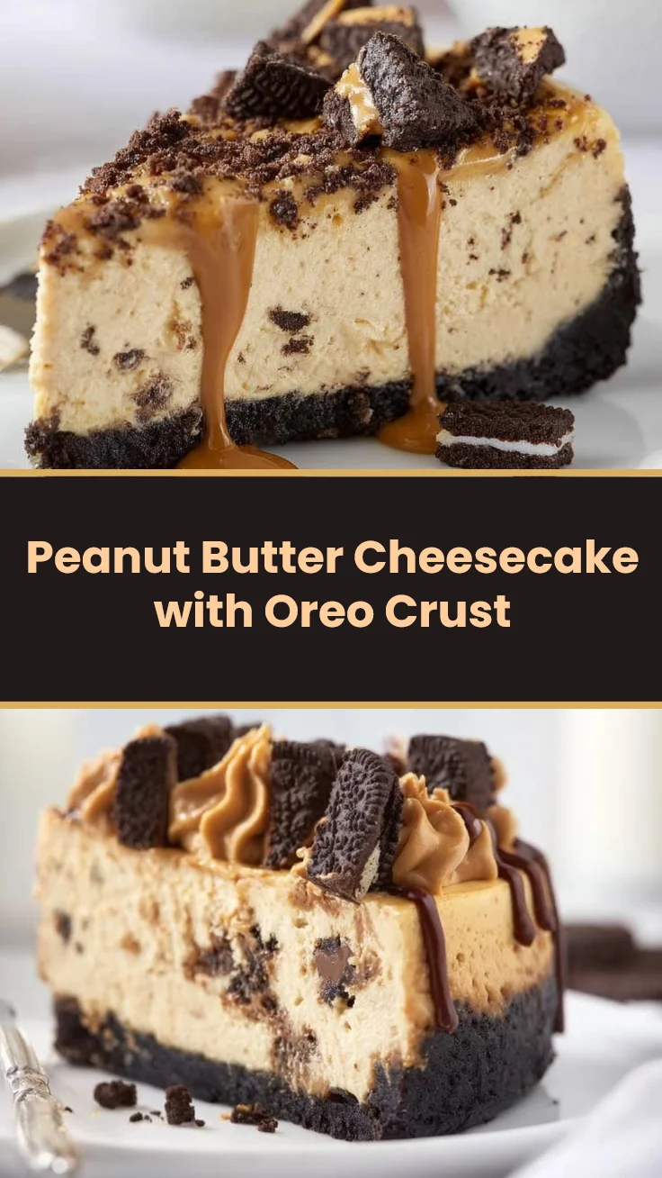 Peanut Butter Cheesecake with Oreo Crust