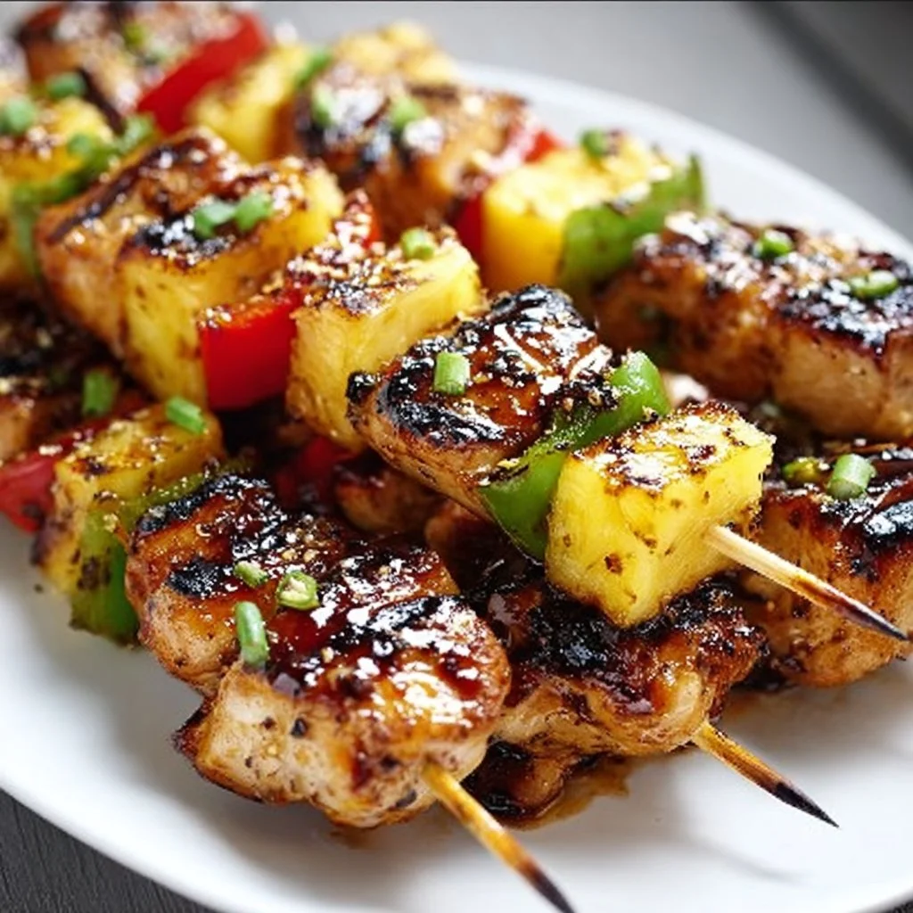 Savor the Flavor with Grilled Pineapple Chicken Kabobs Recipe