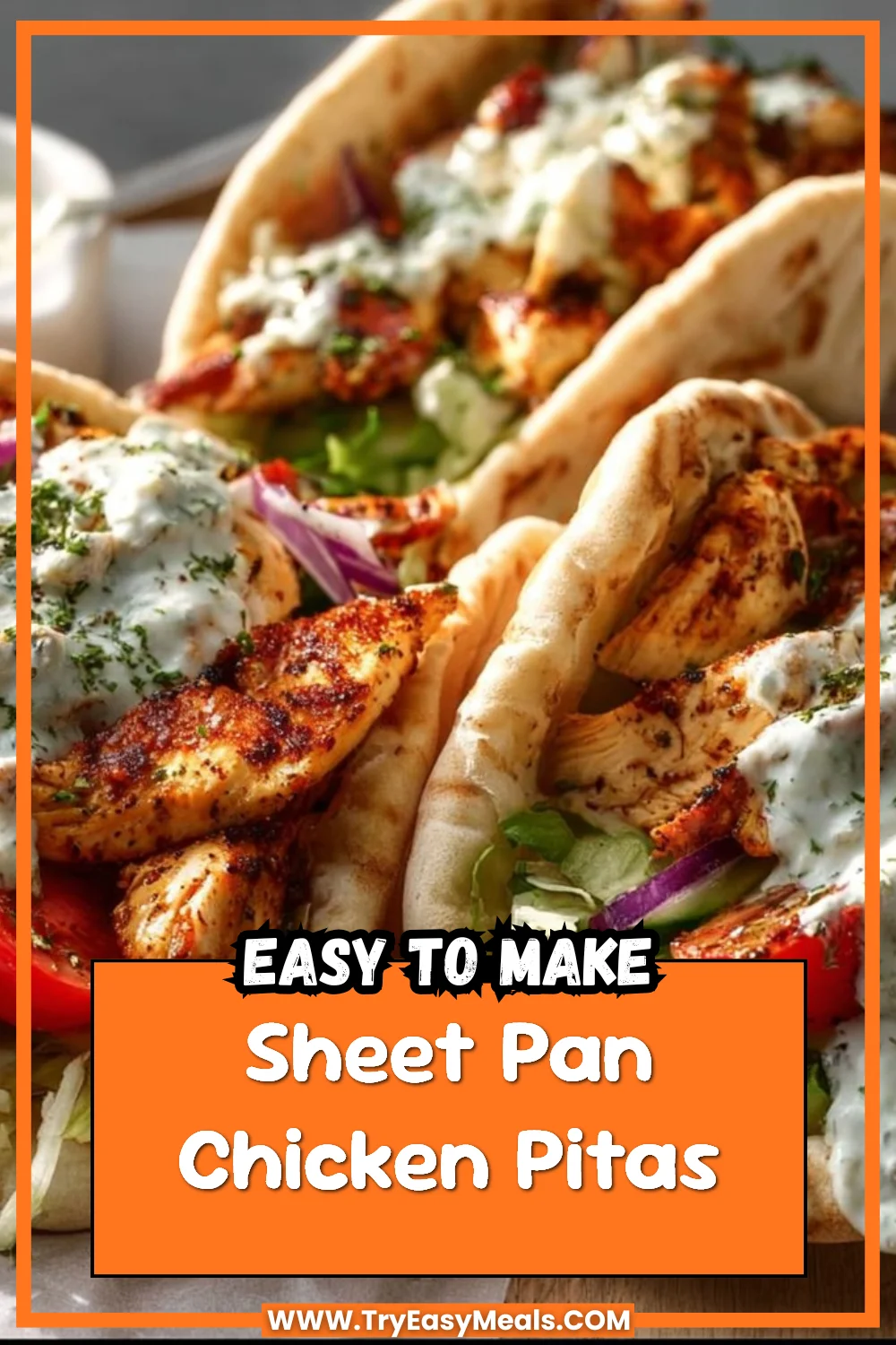 Sheet Pan Chicken Pitas