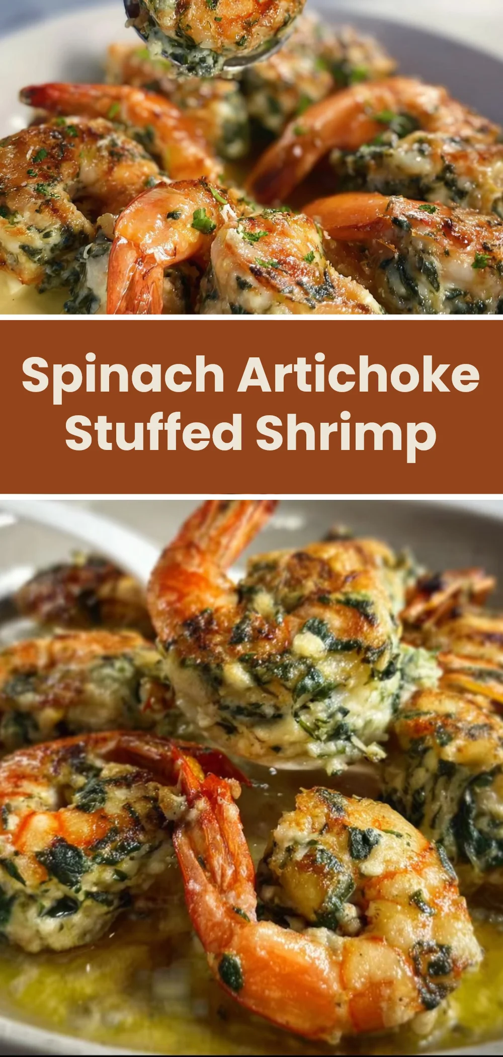 Spinach Artichoke Stuffed Shrimp