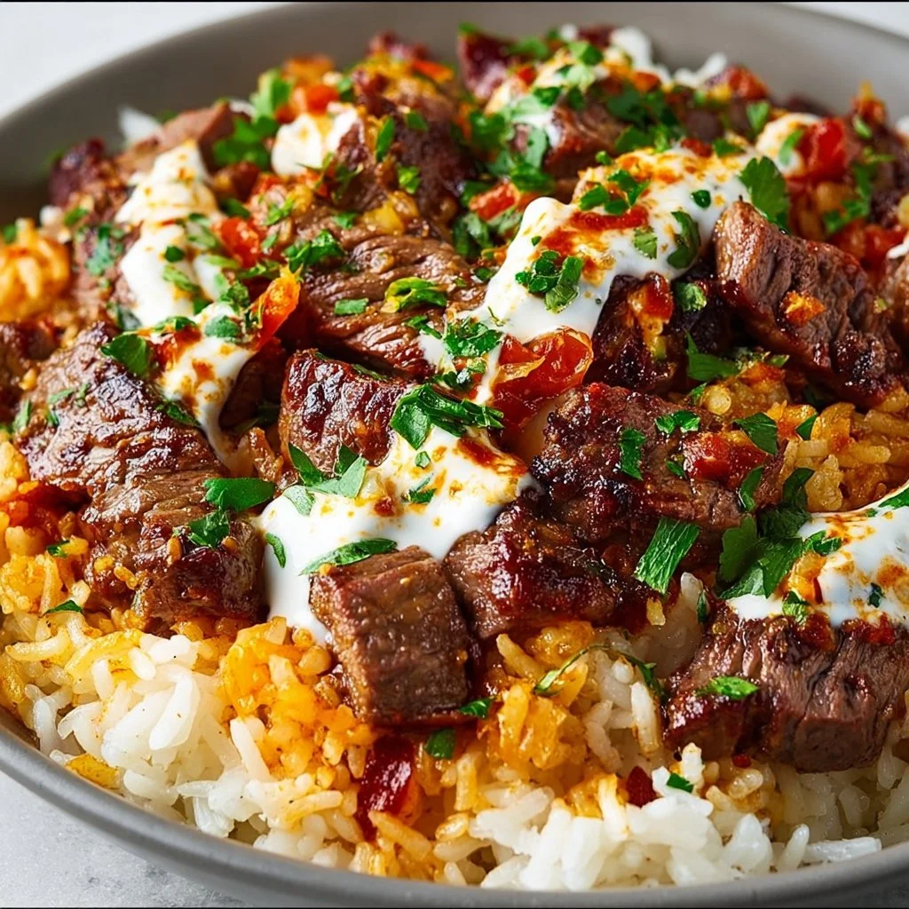 Steak Queso Rice