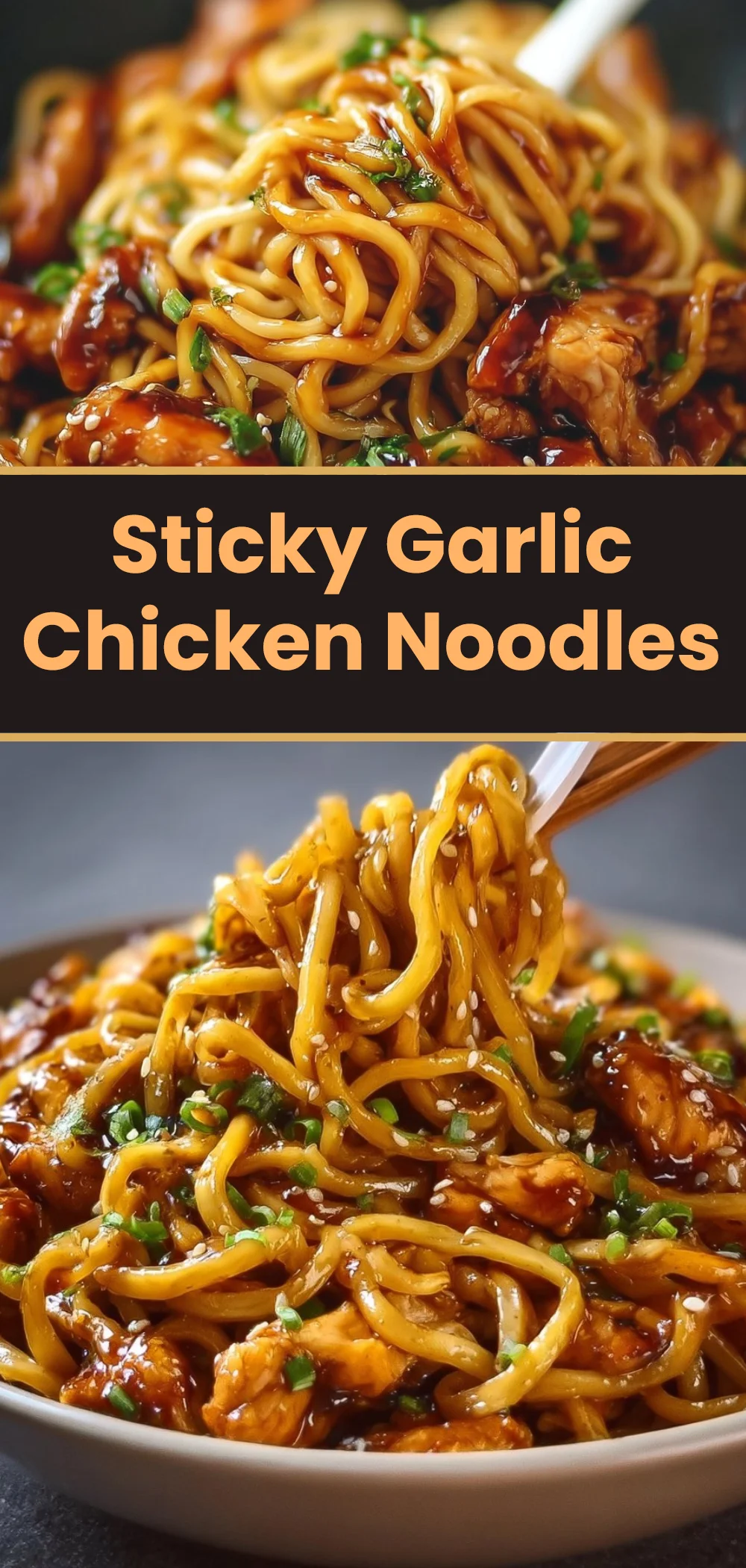 Sticky Garlic Chicken Noodles