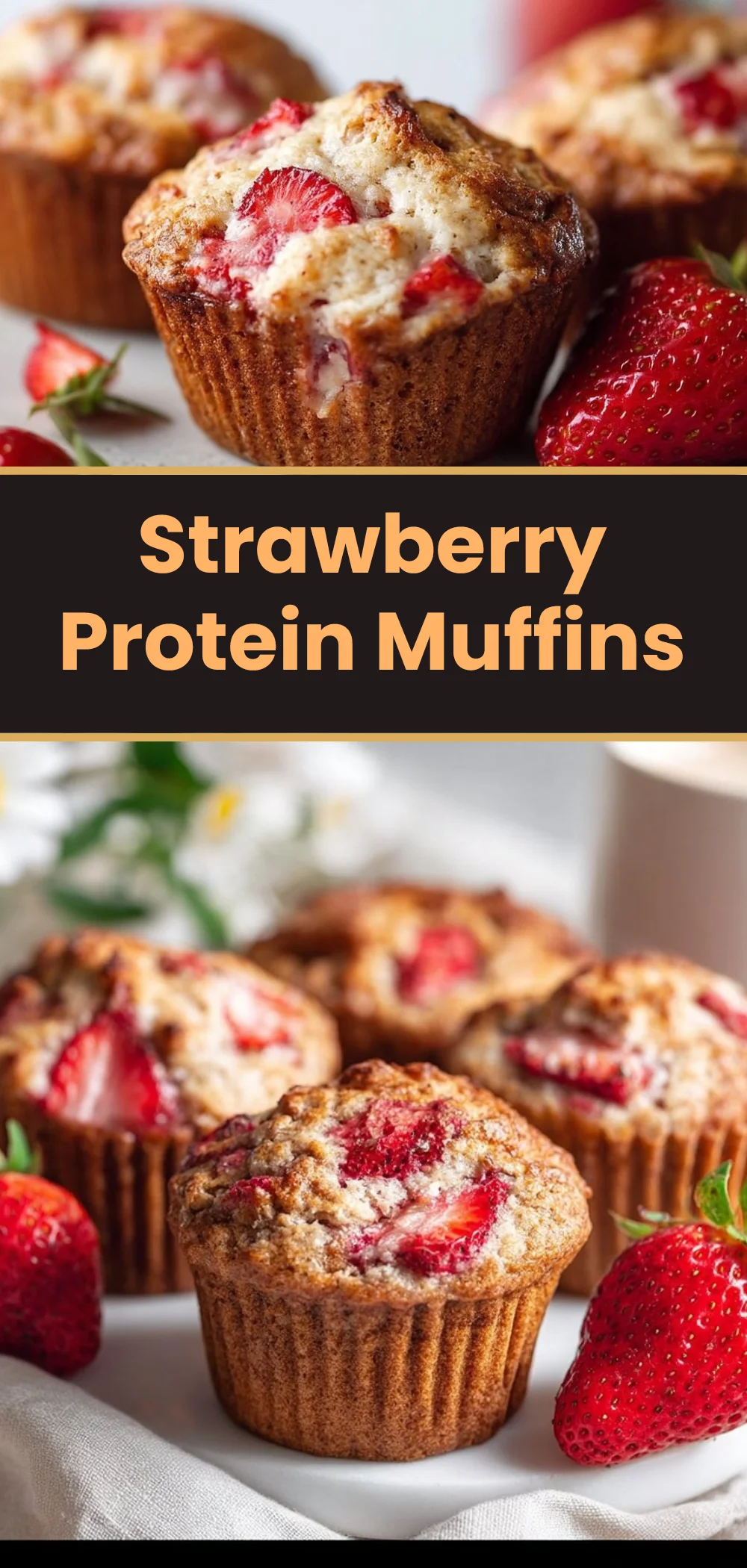 Strawberry Protein Muffins